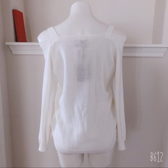 Massimo Dutti Sweater Cold-Shoulder Button-Front(Made in Italy) Size L New w/Tag - Picture 5 of 12